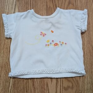 Toddler Kids Vintage White Floral T-Shirt 12 Months